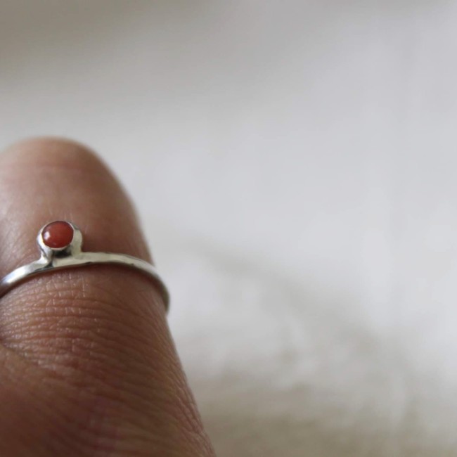 3mm Coral Ring
