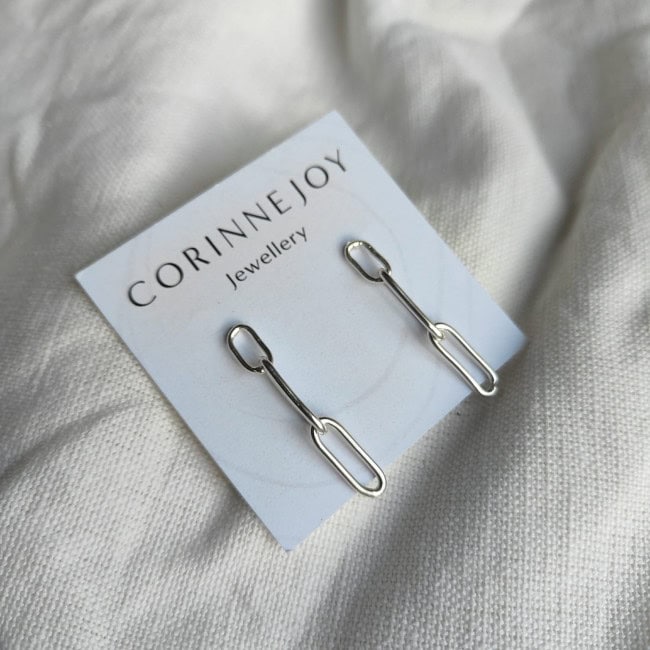 Handmade Paperclip Chain Studs