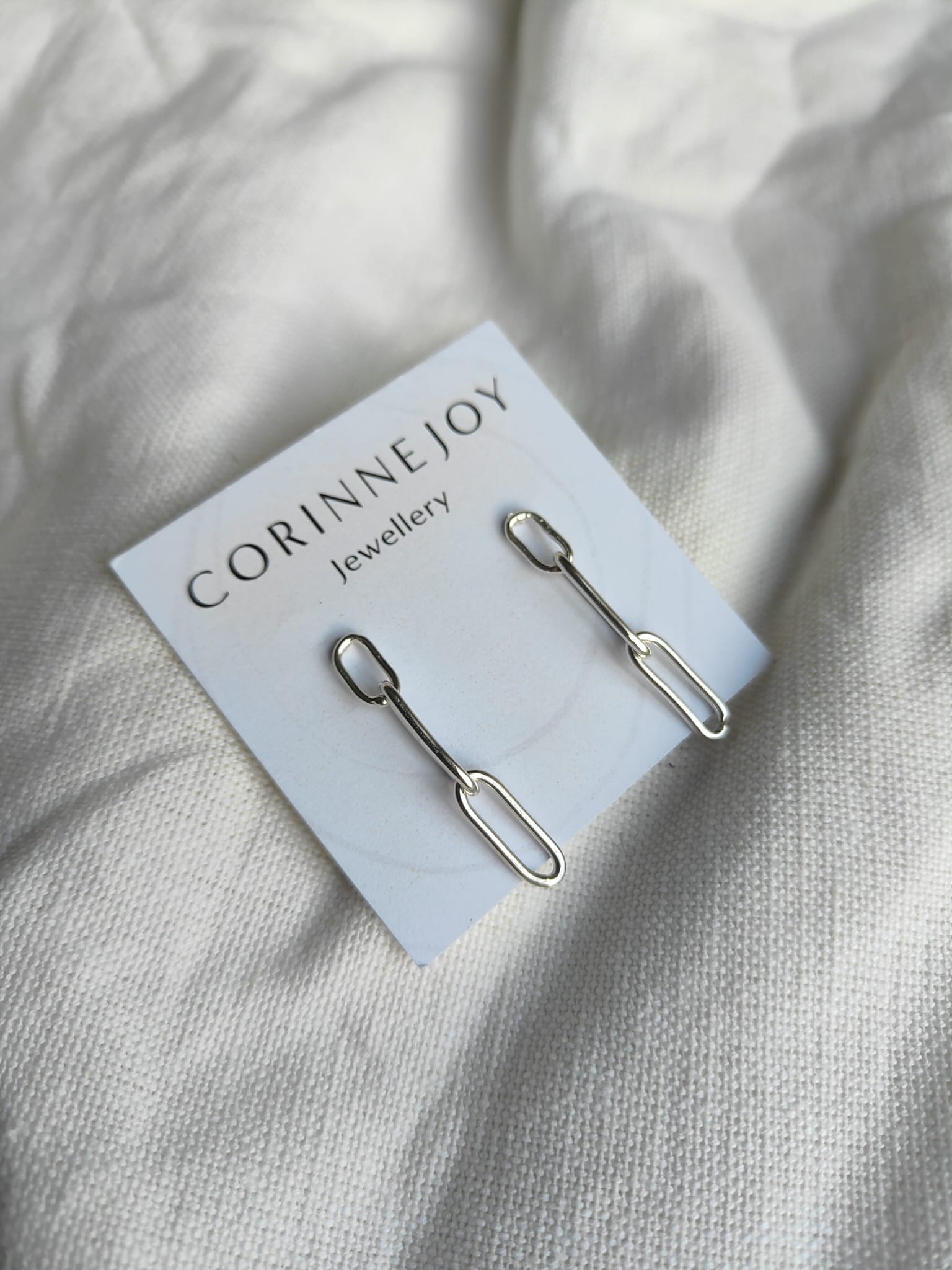 Handmade Paperclip Chain Studs