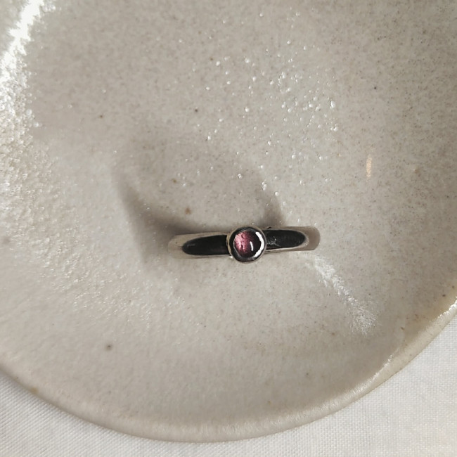 Pink Tourmaline Ring 4mm
