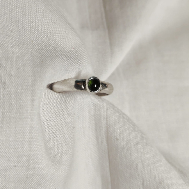 Dark Green Tourmaline Ring