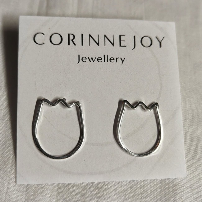 Large Tulip Outline Studs