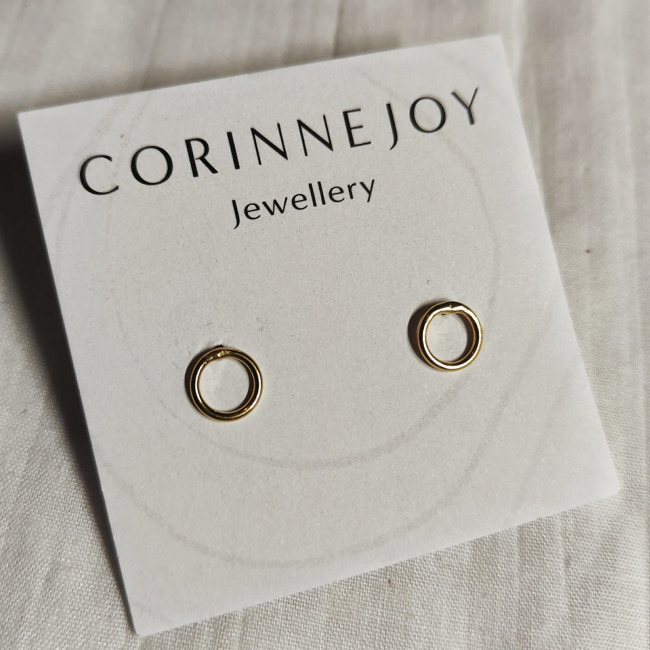 18ct Gold Plated Circle studs