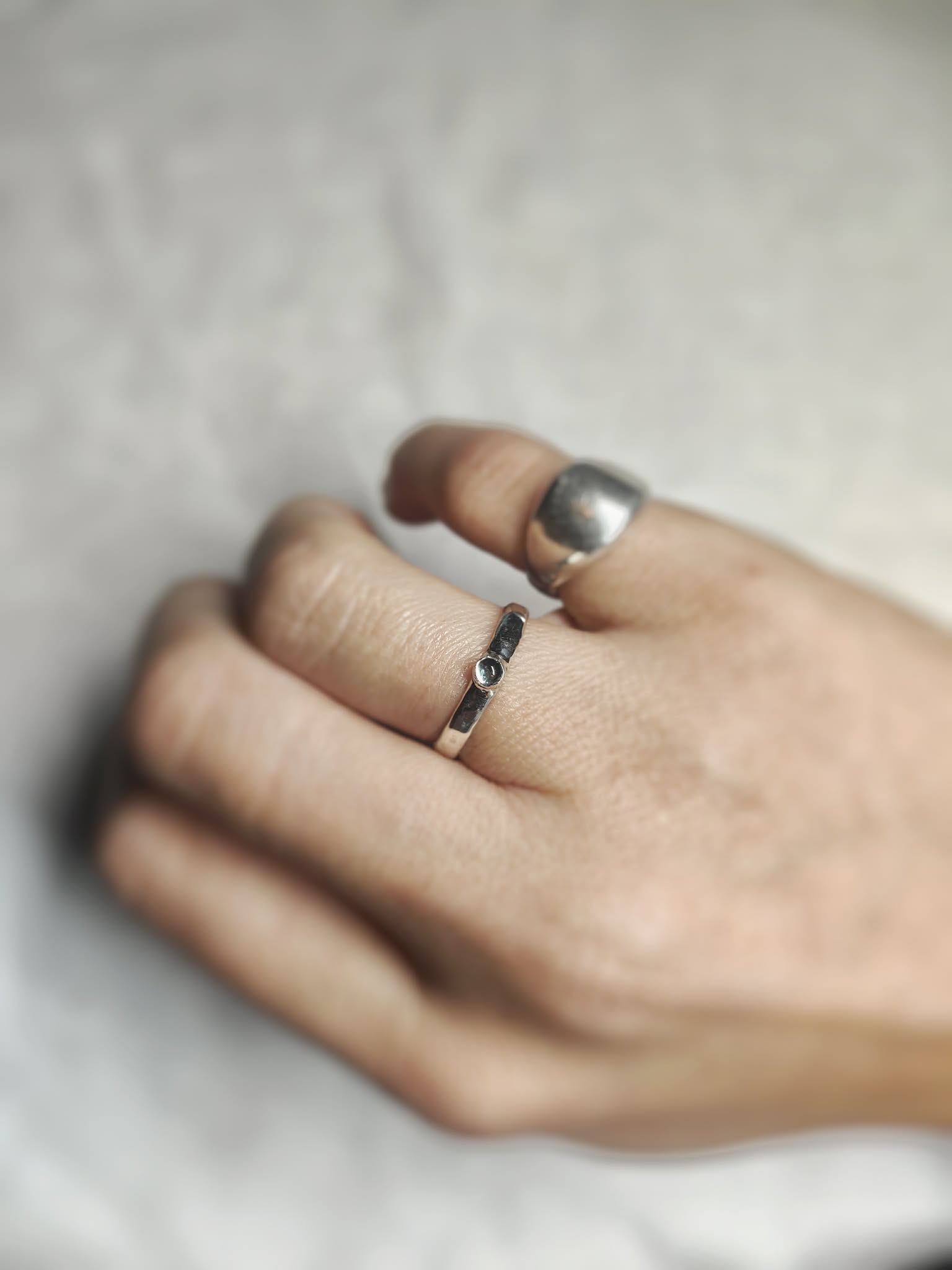 Aquamarine Ring 3mm - Image 2